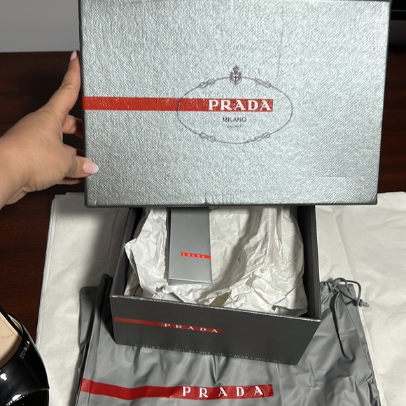 Prada Black Patent Leather Platform Sandals - Picture 14 of 16